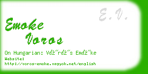 emoke voros business card